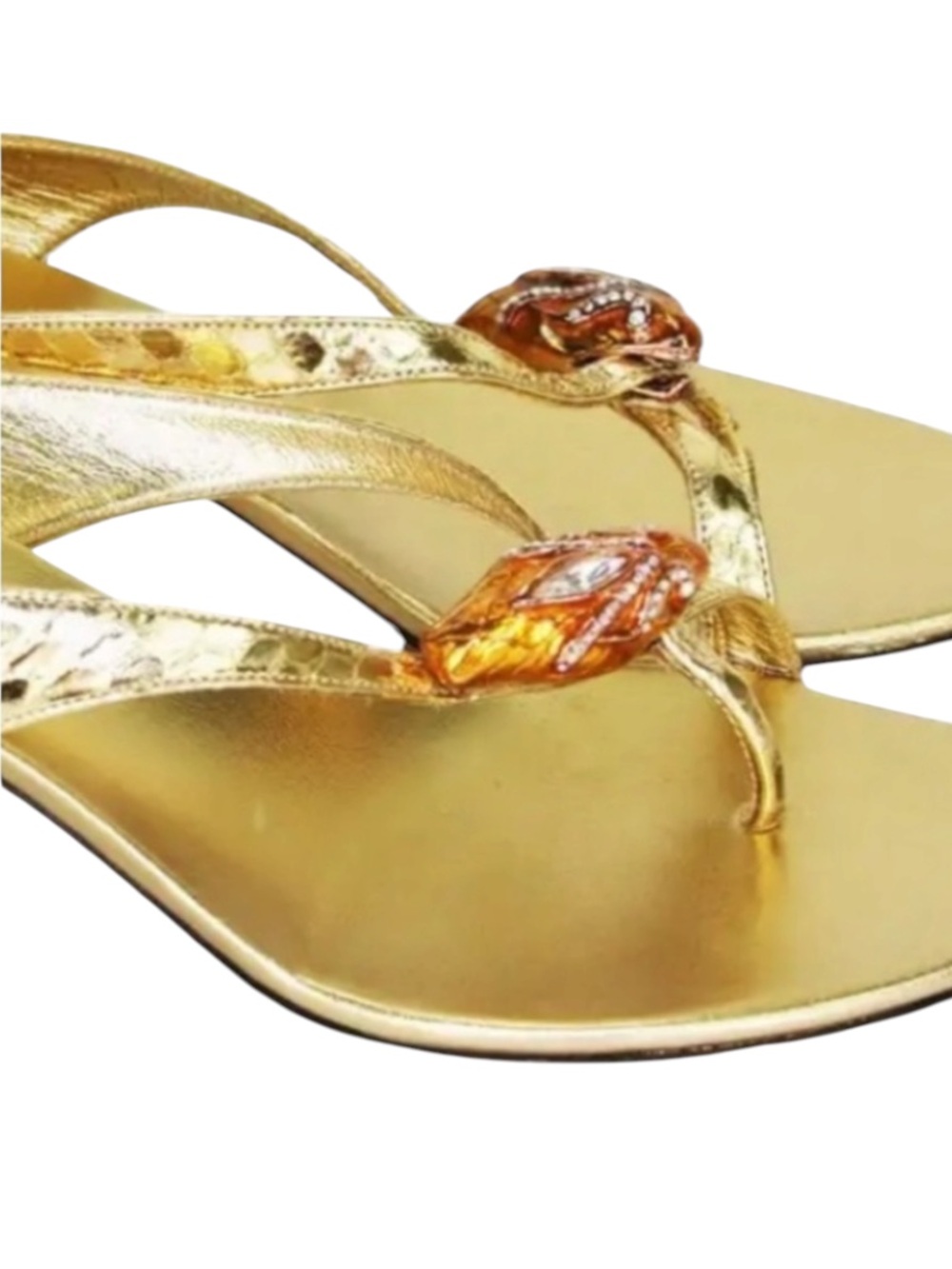 SAND PELLE S. CUOIO WHIPS LAME GOLD 04 ICON TOM FORD GUCCI FAREWELL RUNWAY HEEL - Picture 15 of 16